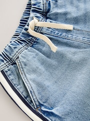 Light Blue Side Stripe Pull on Wide Jeans (3mths-7yrs) - Image 8 of 9