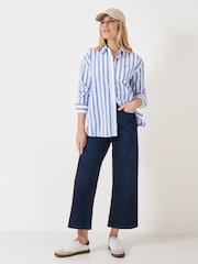 Crew Clothing Blue Boyfriend Poplin Shirt - Image 3 of 5