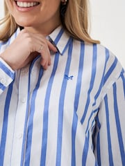 Crew Clothing Blue Boyfriend Poplin Shirt - Image 4 of 5