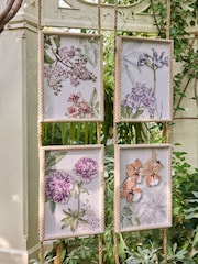 Set of 4 Multi Kew Collection 3D Floral Framed Wall Arts - Image 4 of 7