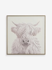 Neutral Hamish The Highland Cow 3D Carved Framed Wall Art - Image 5 of 6