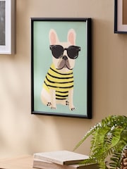 French Bulldog Hand Paint Detail Framed Wall Art - Obraz 2 z 5