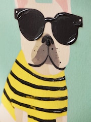 French Bulldog Hand Paint Detail Framed Wall Art - Obraz 3 z 5