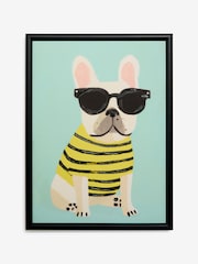 French Bulldog Hand Paint Detail Framed Wall Art - Obraz 4 z 5