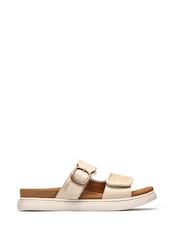 Clarks Cream Arwell Step Sandals - Image 1 of 6