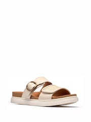 Clarks Cream Arwell Step Sandals - Image 3 of 6