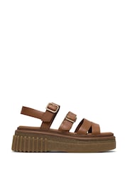 Clarks Brown Evamar Strap Sandals - Image 1 of 6