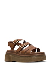 Clarks Brown Evamar Strap Sandals - Image 3 of 6