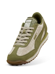Puma Green /Cream Easy Rider Straw Trainers - Image 4 of 6