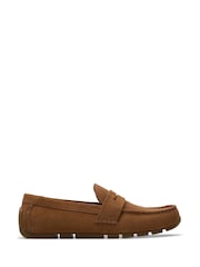 Clarks Brown Corsley Bar Loafers - Image 1 of 7