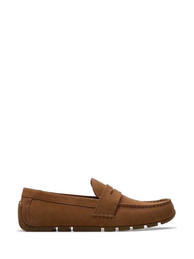 Clarks Brown Corsley Bar Loafers - Image 1 of 7