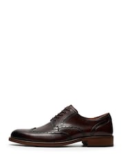 Clarks Brown Standard Fit (G) Craft Remi Tip Shoes - Image 2 of 6