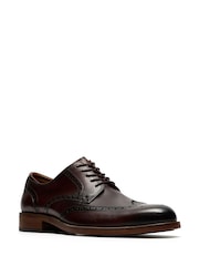 Clarks Brown Standard Fit (G) Craft Remi Tip Shoes - Image 3 of 6