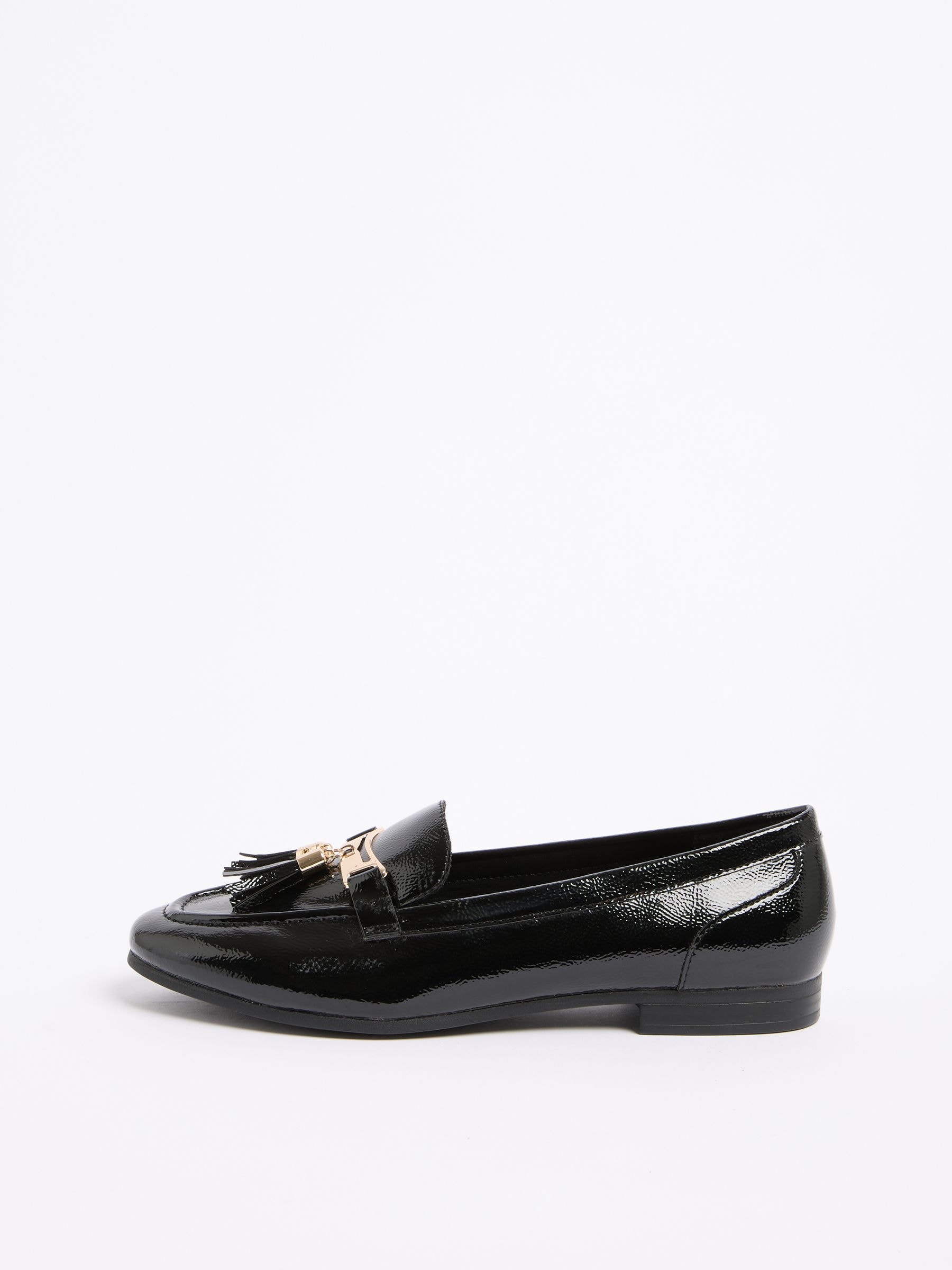 Buy Lipsy Black Standard Fit Almond Toe Tassel Workwear Loafers