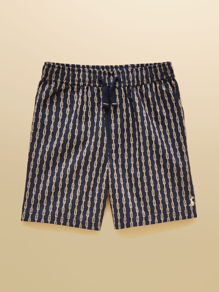 Joules Boys' Hadley Navy Blue Cotton Woven Shorts - Image 1 of 5