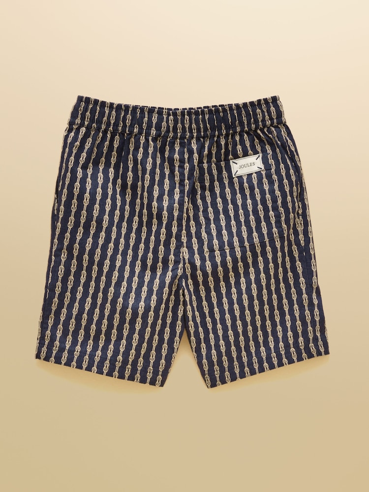 Joules Boys' Hadley Navy Blue Cotton Woven Shorts - Image 2 of 5