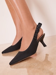 Lipsy Knit Mid Heel Slingback Court Heels - Bild 1 von 5