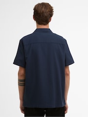 Barbour International Navy Wayback Waffle Shirt - Image 3 of 6