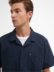 Barbour International Navy Wayback Waffle Shirt - Image 4 of 6
