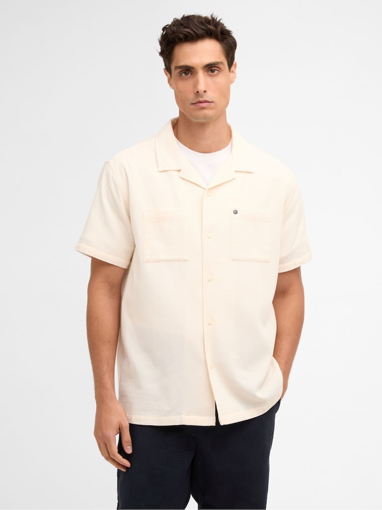 Barbour International Off White Wayback Waffle Shirt - Image 1 of 6