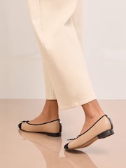 Lipsy Camel Standard Fit Patent Toecap Ballerinas - Image 3 of 5