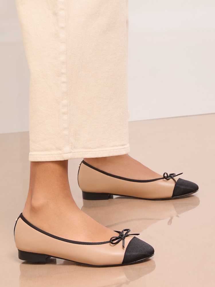 Lipsy Camel Patent Toecap Ballerinas - Image 2 of 4 Lipsy Camel Patent Toecap Ballerinas - Image 2 of 4