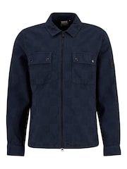 Barbour® International Navy Blackstreak Summer Jacquard Overshirt - Image 6 of 7