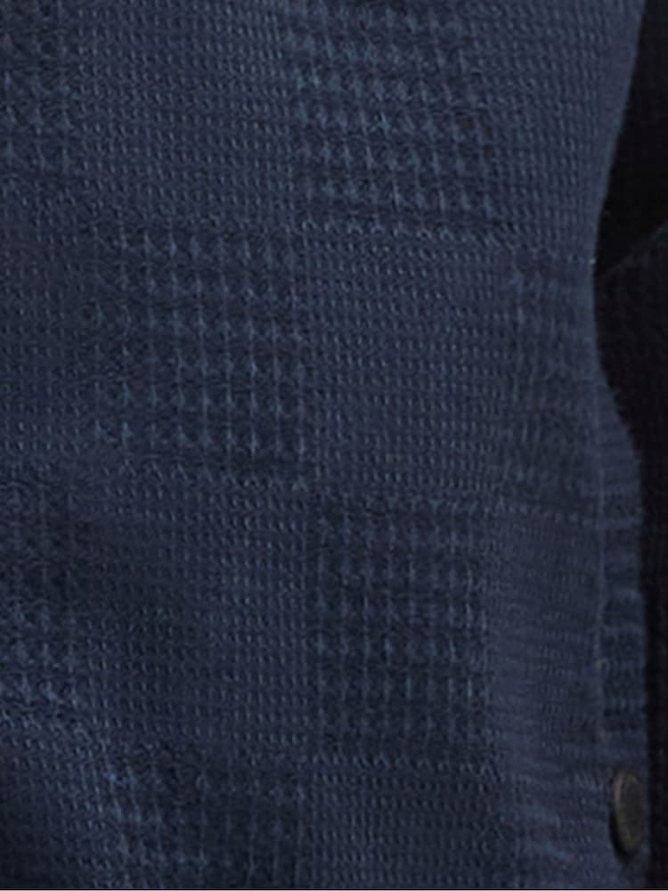 Barbour® International Navy Blackstreak Summer Jacquard Overshirt - Image 7 of 7