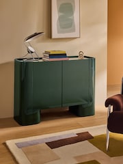 MADE.COM Dark Green Gloss Kain Small Sideboard - Image 1 of 5