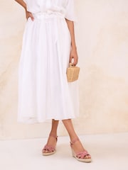 Lipsy Pink Standard Fit Woven Strap Heeled Espadrille Wedges - Image 3 of 5