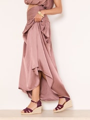 Burgunderrot - Lipsy Espadrille-Schuhe mit Keilabsätzen mit gewebten Riemen - Bild 3 von 4