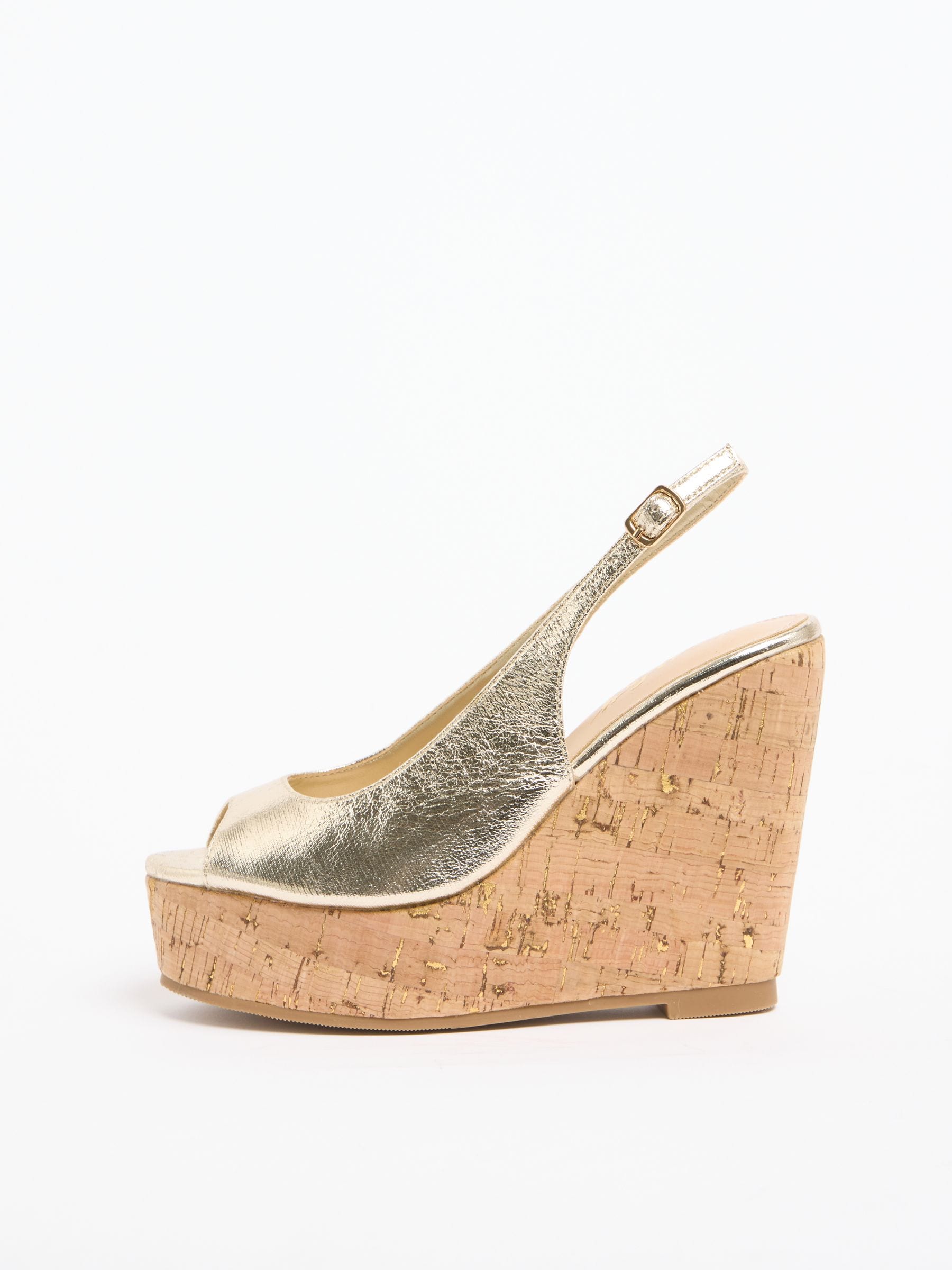 gold wedge dress sandals Glamorous - Wedge Heeled Sandals - Women - Rubber/Polyurethane - 9 US