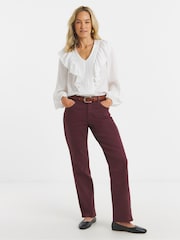 JD Williams Red Authentic Relaxed Straight Leg Jeans - Image 3 of 4