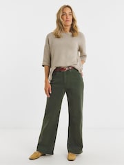 JD Williams Green Authentic Wide Leg Jeans - Image 3 of 4