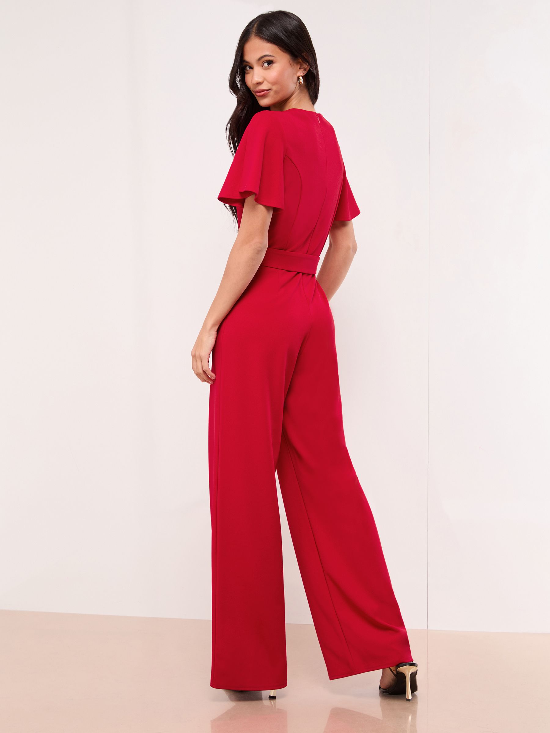 Buy Lipsy Red Petite Short Sleeve Hardware Jumpsuit from Next USA