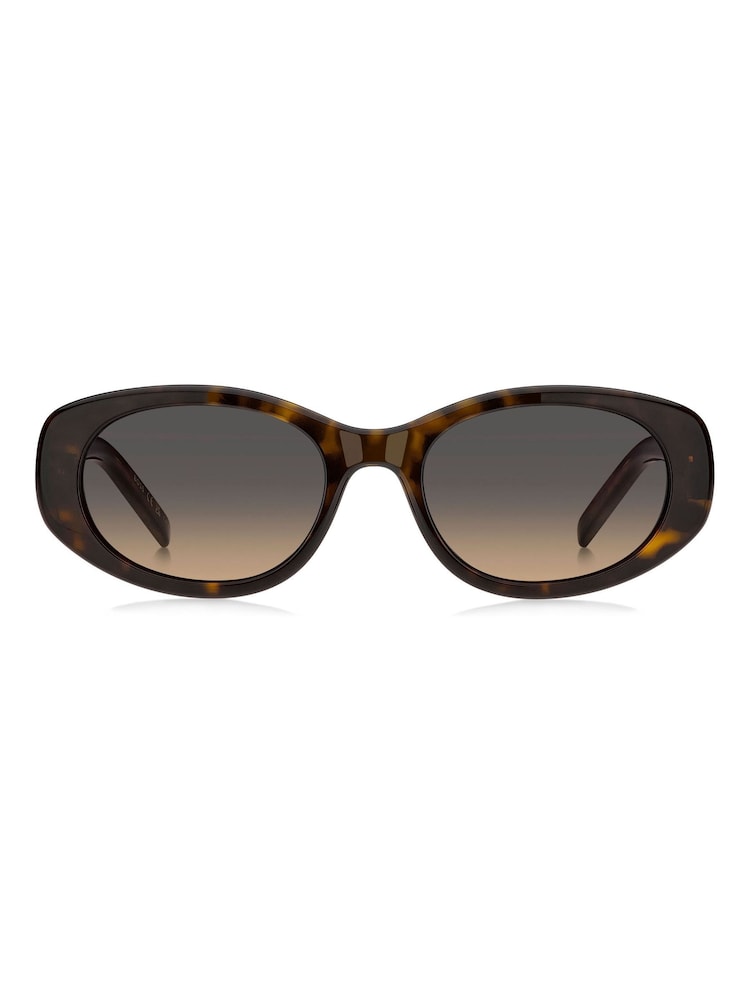 BOSS Brown Oval Sunglasses in Havana - Image 1 of 4