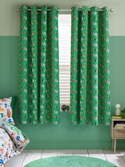 Catherine Lansfield Natural Animal Magic Fully Reversible Eyelet Curtains - Image 3 of 4