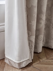 Catherine Lansfield Champagne Gold Opulent Jacquard Lined Eyelet Curtains - Image 4 of 4