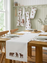 Catherine Lansfield Natural Angus Highland Cow Cotton Dining Placemat - Image 2 of 2