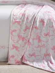 Catherine Lansfield Oversized Bow Cosy Fleece Blanket Throw - صورة 2 من 2