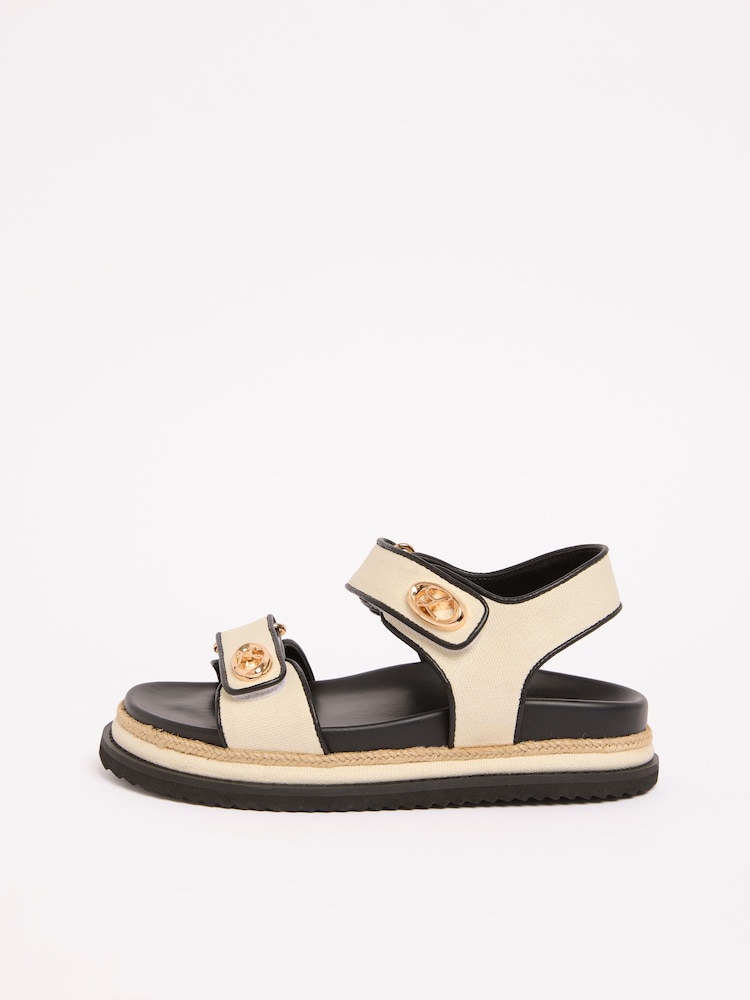Lipsy Black Standard Fit Double Strap Footbed Summer Sandals - Image 5 of 5