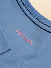 Joules Boys' Archie Blue Dino Applique Graphic T-Shirt - Image 6 of 6