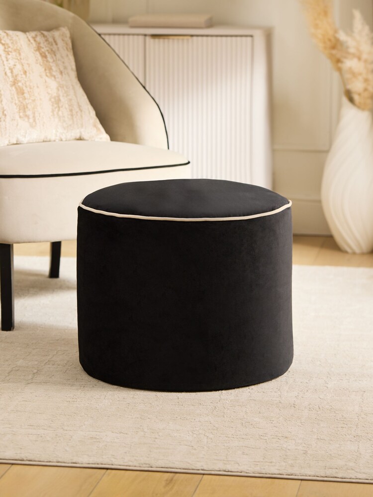 Natural Contrast Pipe Velvet Drum - Image 1 of 2 Natural Contrast Pipe Velvet Drum - Image 1 of 2