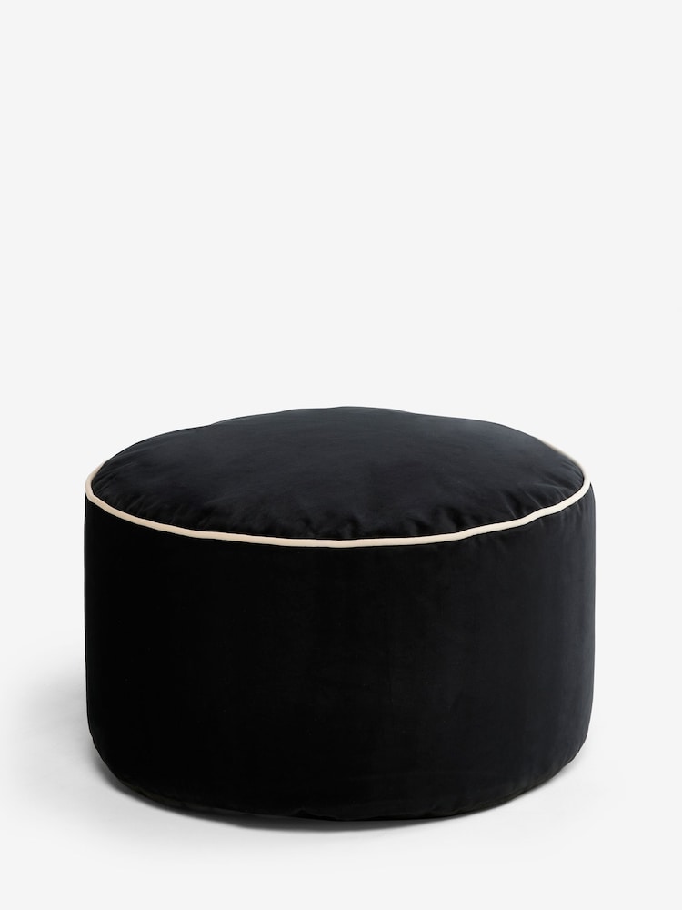 Black Contrast Pipe Velvet Drum - Image 3 of 3