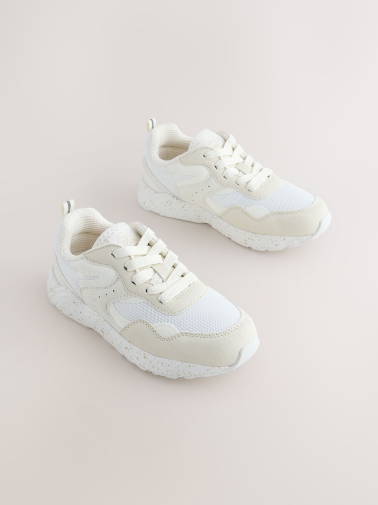 Neutral Standard Fit (F) Lace-Up Colourblock Trainers - Image 1 of 6 Neutral Standard Fit (F) Lace-Up Colourblock Trainers - Image 1 of 6