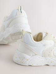 Neutral Standard Fit (F) Lace-Up Colourblock Trainers - Image 4 of 6