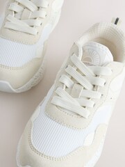 Neutral Standard Fit (F) Lace-Up Colourblock Trainers - Image 6 of 6