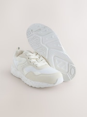Neutral Standard Fit (F) Lace-Up Colourblock Trainers - Image 8 of 9