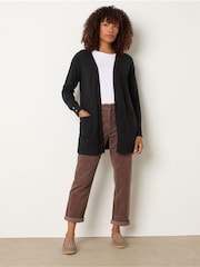 M&Co Black Button Detail Midi Length Cardigan - Image 2 of 5