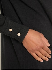 M&Co Black Button Detail Midi Length Cardigan - Image 4 of 5